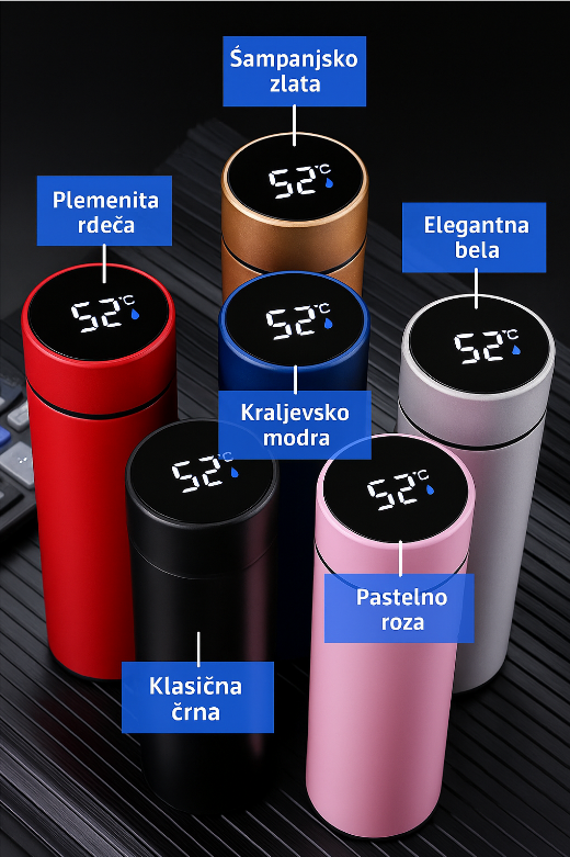 Pametna termo flaška z LED prikazom – 500 ml